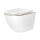 REA-C6806 - Seinale kinnitatav WC-pott koos kaanega CARLO MINI TORNADO RIMLESS keraamika/valge/kuldne
