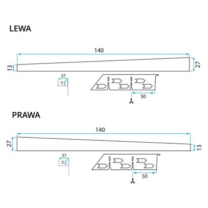 REA-K3218 - Kaldprofiil 140 cm must