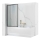 REA-K7633 - Liikuv vannisein LAGOS 140x80 cm must/läbipaistev