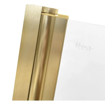 REA-K9777 - Kokkupandav vannisein AGAT 140x100 cm harjatud kuld/läbipaistev