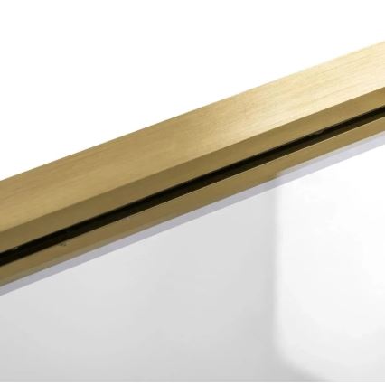 REA-K9777 - Kokkupandav vannisein AGAT 140x100 cm harjatud kuld/läbipaistev