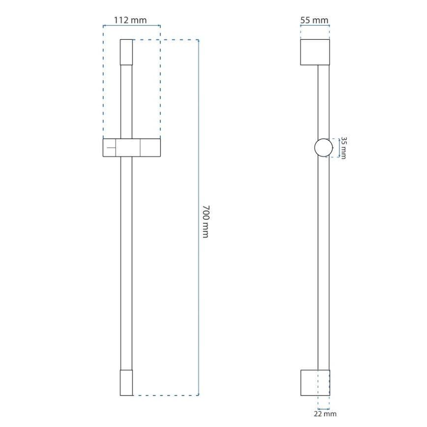 REA-P5981 - 70 cm käsidušihoidik, kuldne