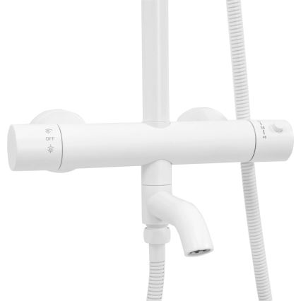 REA-P6608 - Dušikomplekt termostaatsegistiga LUNGO mattvalge