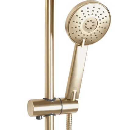 REA-P8413 - BLISS termostaatsegistiga dušikomplekt, harjatud kuld