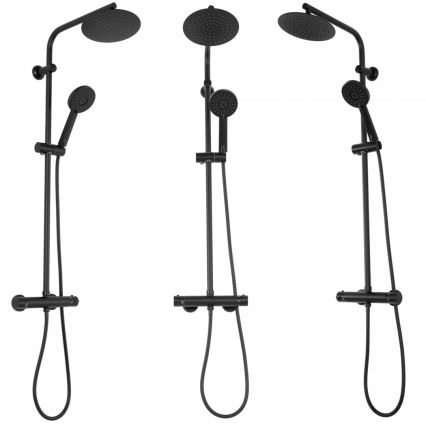 REA-P8804 - Dušikomplekt termostaatsegistiga BLISS mattmust
