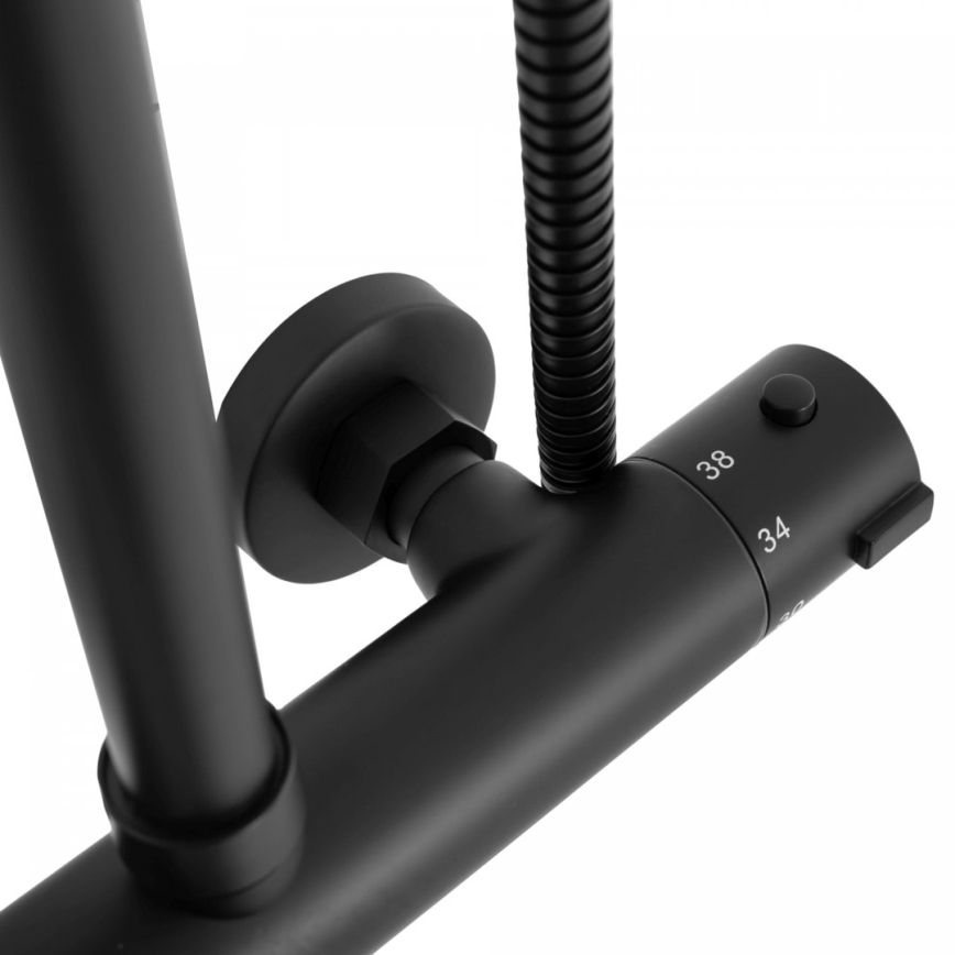 REA-P8804 - Dušikomplekt termostaatsegistiga BLISS mattmust