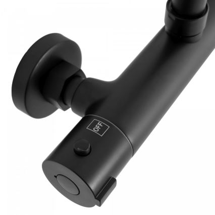 REA-P8804 - Dušikomplekt termostaatsegistiga BLISS mattmust