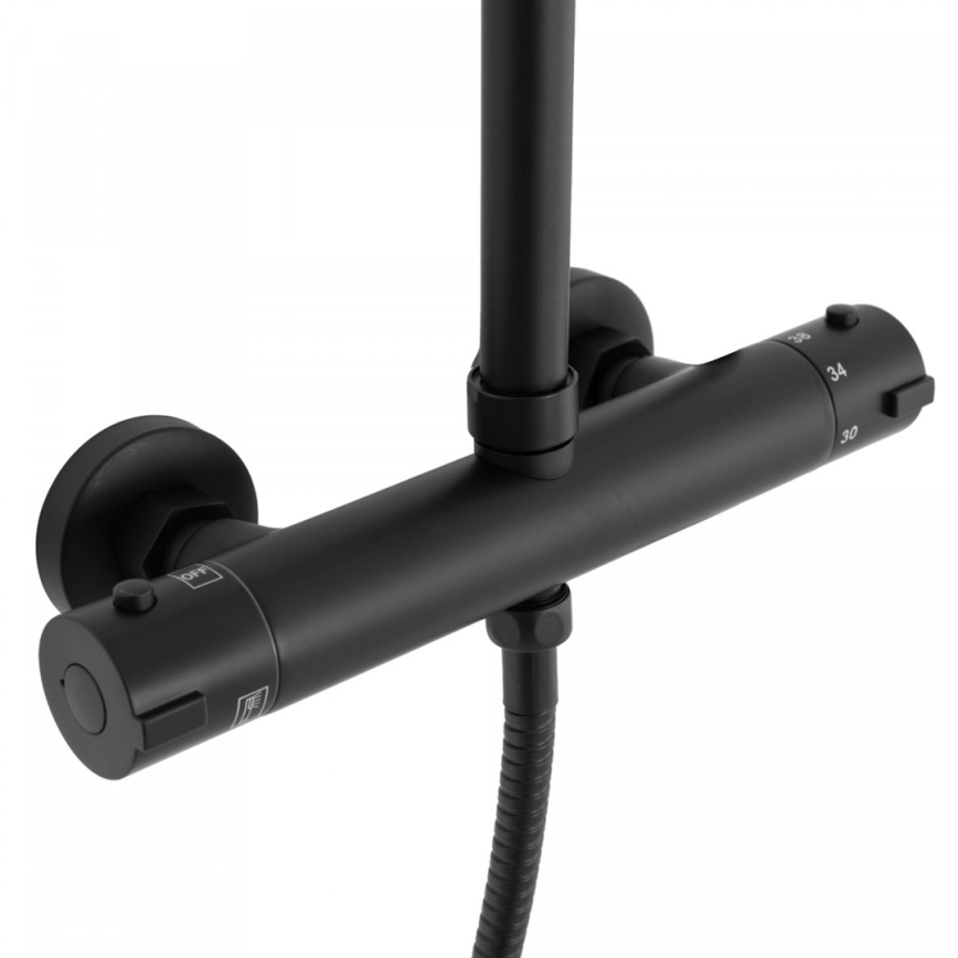 REA-P8804 - Dušikomplekt termostaatsegistiga BLISS mattmust