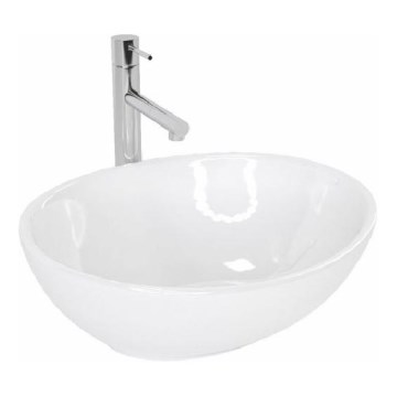 REA-U0133 - SOFIA lauapealne valamu 34,5x41 cm keraamika/läikiv valge