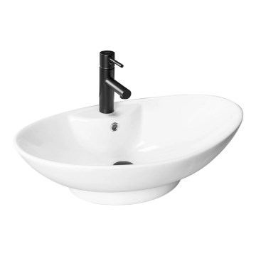 REA-U0160 - Lauale paigaldatav valamu ROSA 38,5x58,5 cm keraamika/läikiv valge
