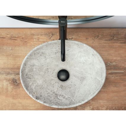 REA-U0165 - Lauale paigaldatav valamu SOFIA 34,5x41 cm keraamika/hele kivi