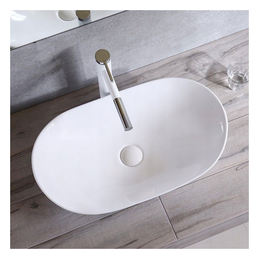 REA-U0441 - Lauapealne valamu ROYAL 35,5x61,5 cm keraamika/läikiv valge