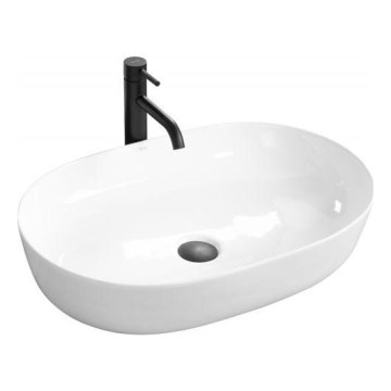 REA-U0563 - Lauale paigaldatav valamu CLEO 41x81 cm keraamiline/läikiv valge