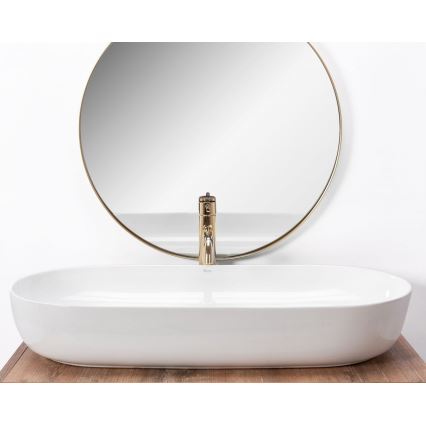 REA-U0563 - Lauale paigaldatav valamu CLEO 41x81 cm keraamiline/läikiv valge