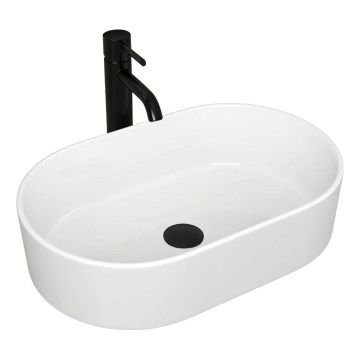 REA-U0600 - Lauale paigaldatav valamu ALMA 36x57 cm keraamiline/läikiv valge