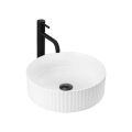 REA-U0601 - Lauale paigaldatav valamu DELIA 36 cm, läikiv valge / kivimustri imitatsioon