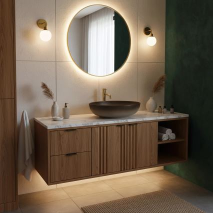 REA-U0627 - Lauapealne valamu CAROLA 39x51,5 cm keraamika/pruun