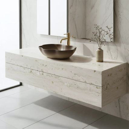 REA-U0629 - Pinnale paigaldatav valamu PEARL 38x50,5 cm keraamika/pruun