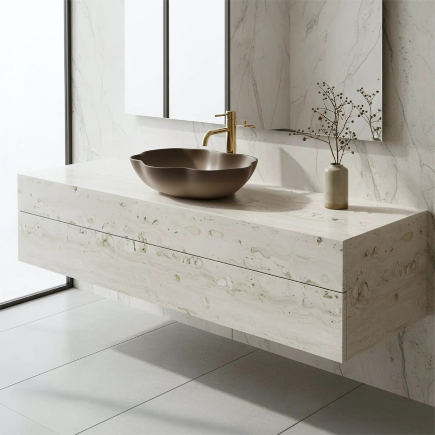 REA-U0629 - Pinnale paigaldatav valamu PEARL 38x50,5 cm keraamika/pruun