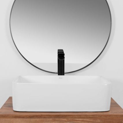 REA-U0669 - Lauale paigaldatav valamu ANITA 37,5x48,5 cm keraamika/läikiv valge