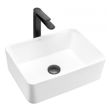 REA-U0952 - Lauaplaadile paigaldatav valamu ANITA MINI 31x41 cm keraamika/läikiv valge