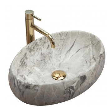 REA-U1020 - Lauale asetatav valamu LINDA 34x48,5 cm, keraamika/kivimitatsioon