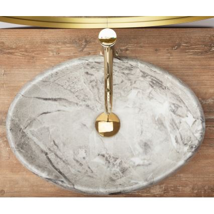 REA-U1020 - Lauale asetatav valamu LINDA 34x48,5 cm, keraamika/kivimitatsioon