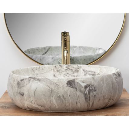 REA-U1020 - Lauale asetatav valamu LINDA 34x48,5 cm, keraamika/kivimitatsioon
