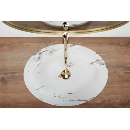 REA-U1232 - Lauale paigaldatav valamu QUEEN 41,5x55 cm keraamika/kiviimitatsioon