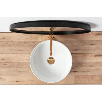 REA-U18918 - SAMI lauaplaadile paigaldatav valamu Ø 36 cm, keraamika/läikiv valge