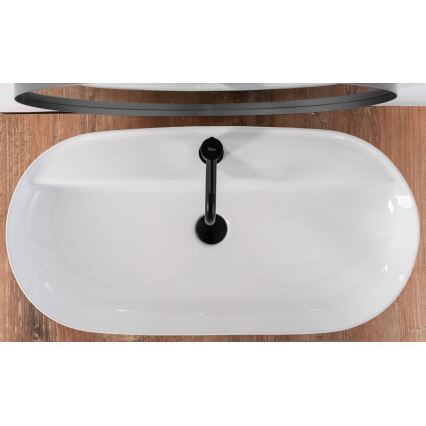 REA-U2541 - Tööpinnale paigaldatav valamu AURA 41x81 cm keraamika/läikiv valge