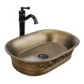 REA-U3305 -  Lauale paigaldatav valamu WILMA RUSTIC 38x55 cm keraamika/vasest