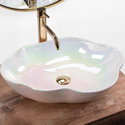 REA-U3309 - Lauapealne valamu PEARL 38x50,5 cm keraamika/mitmevärviline
