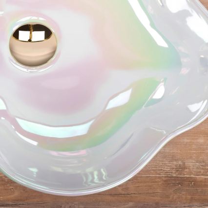 REA-U3309 - Lauapealne valamu PEARL 38x50,5 cm keraamika/mitmevärviline