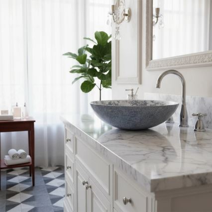 REA-U3608 - Lauale paigaldatav valamu JULIANA 40 cm keraamika/valge/sinine