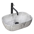 REA-U3800 - Lauaplaadile paigaldatav valamu LIVIA 33,5x46,5 cm keraamika/hall/kiviimitatsioon