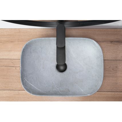 REA-U3801 - Lauale paigaldatav valamu LIVIA 33,5x46,5 cm keraamika/hall/kivimustriga