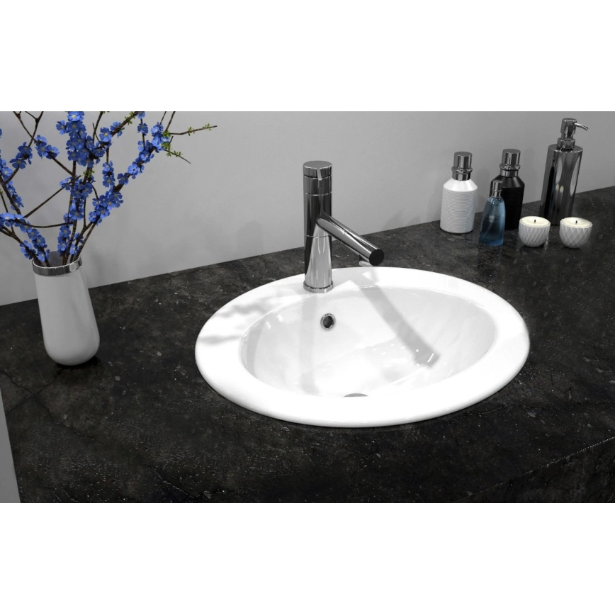 REA-U4122 - Sisseehitatav valamu DALIA 46x51,5 cm keraamiline/läikiv valge