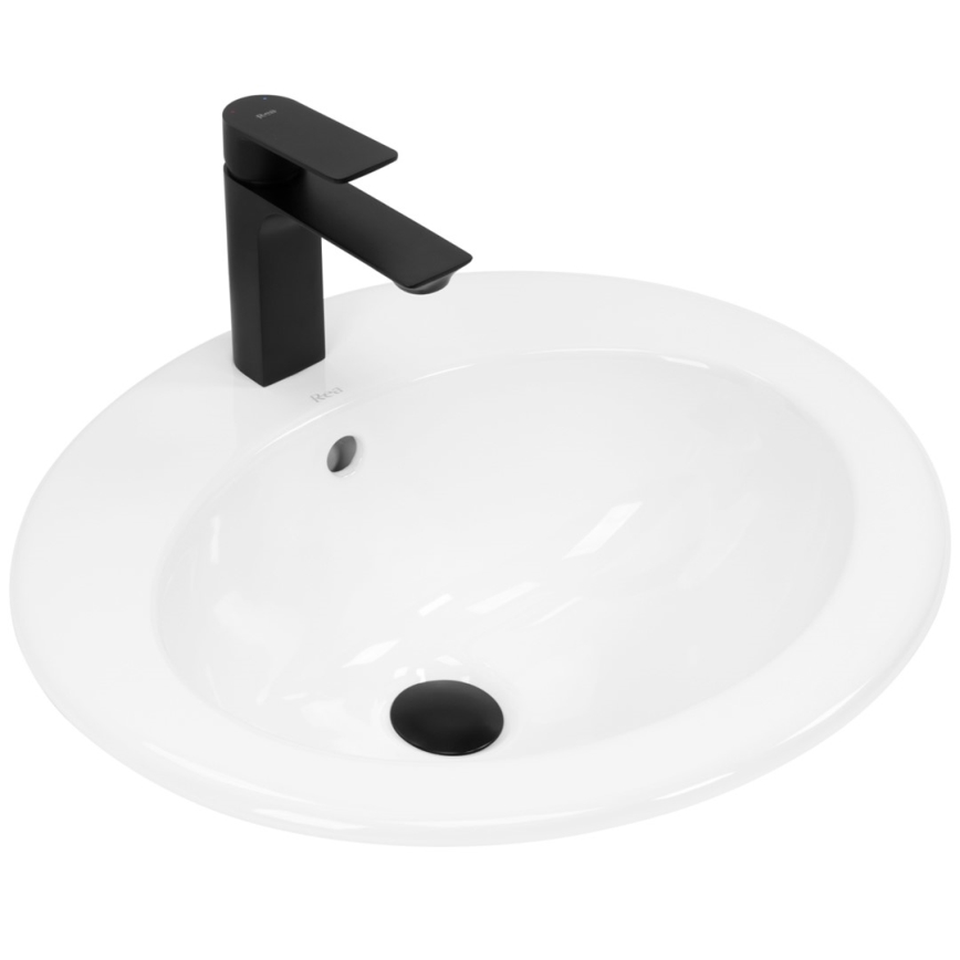 REA-U4122 - Sisseehitatav valamu DALIA 46x51,5 cm keraamiline/läikiv valge