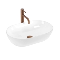 REA-U4331 - Lauaplaadile paigaldatav valamu AMELIA 32,5x52 cm keraamika/läikiv valge