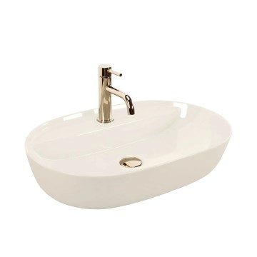 REA-U4589 - Lauaplaadile paigaldatav valamu AURA 41x61 cm keraamiline/läikiv kreemjas