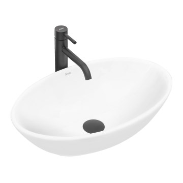 REA-U4603 - Lauale paigaldatav valamu PAMELA 33x53 cm keraamika/läikiv valge