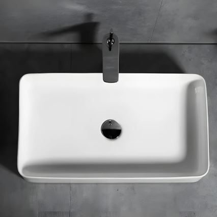 REA-U4800 - Lauapealne valamu DENIS 35x61,5 cm keraamika/läikiv valge