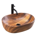 REA-U5060 - Lauale paigaldatav valamu AMELIA 34,5x48 cm keraamika/puidumuster
