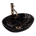 REA-U5611 - Lauapealne valam SOFIA 34,5x41 cm keraamika/must/marmori muster