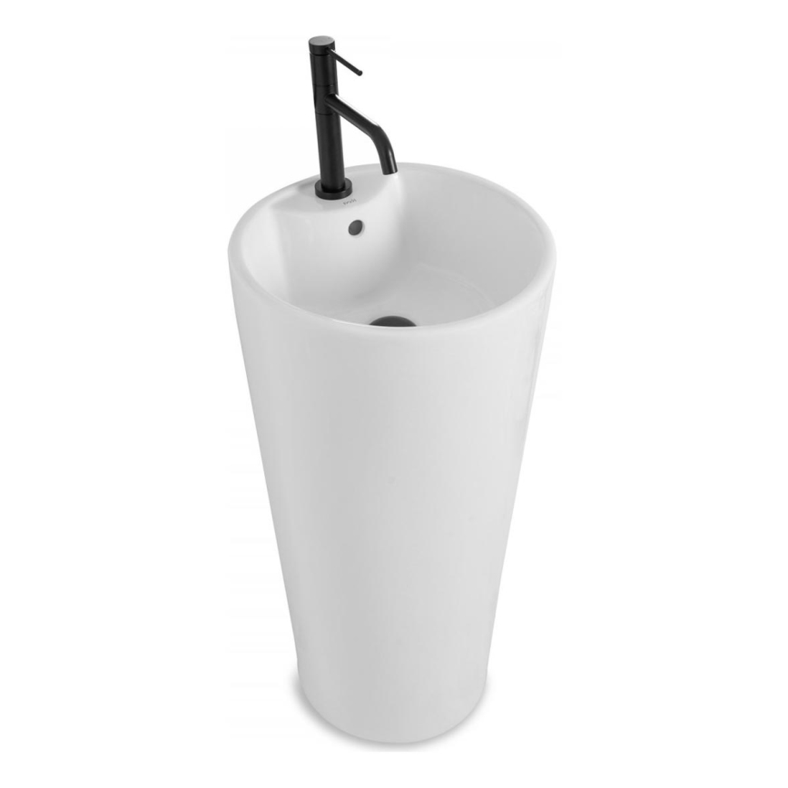 REA-U5635 - Iseseisev valam BLANKA 85x40 cm keraamiline/läikiv valge