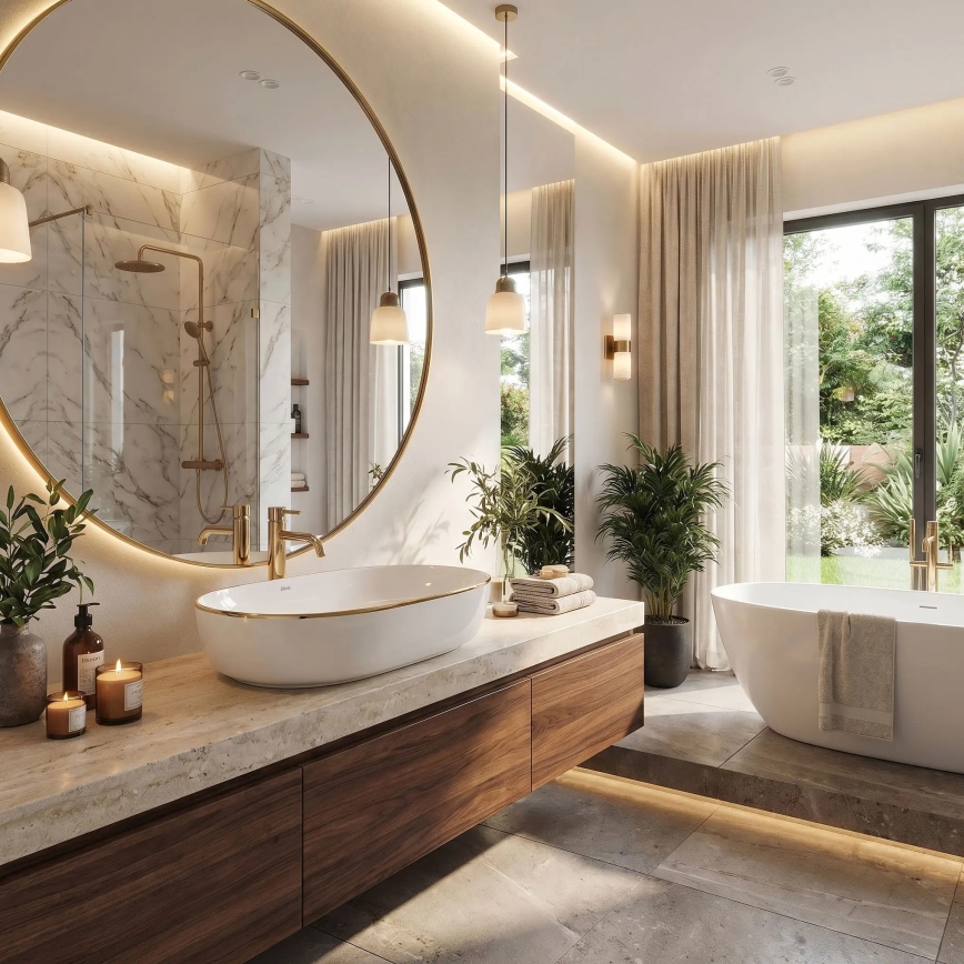 REA-U6211 - CLEO lauapealne valamu 41x60,5 cm keraamika/valge/kuldne