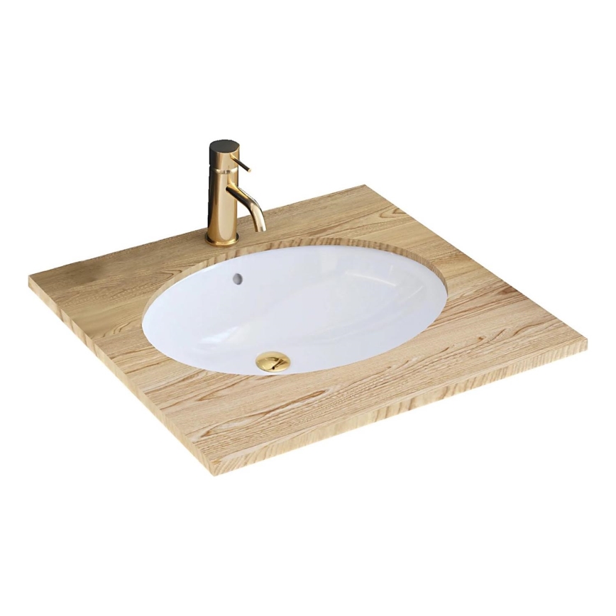 REA-U6330 - Süvistatav valamu NEL 39x47,5 cm keraamika/läikiv valge