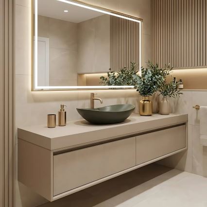 REA-U6372 - Lauale paigaldatav valamu ROYAL 35,5x61,5 cm keraamika/oliivroheline