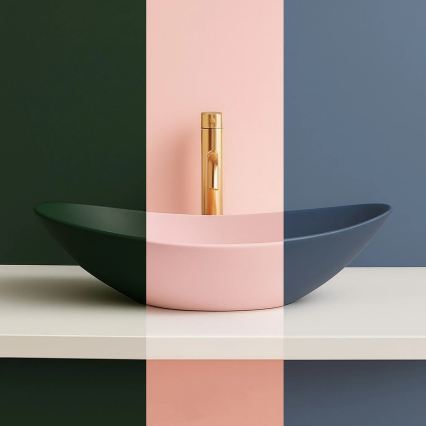 REA-U6373 - Lauale paigaldatav valamu ROYAL 35,5x61,5 cm keraamiline/sinine